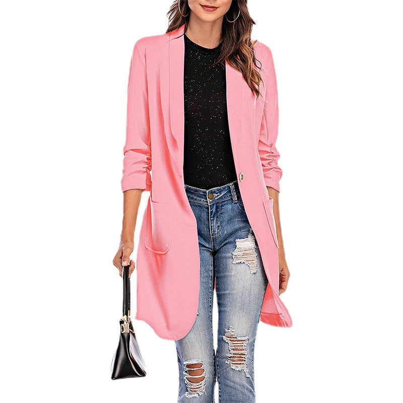 Damen Stretchiger Blazer mit modernem Schnitt und Taschen WW