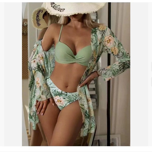 Damen Strandüberwurf-Set mit stylischem Druck WW