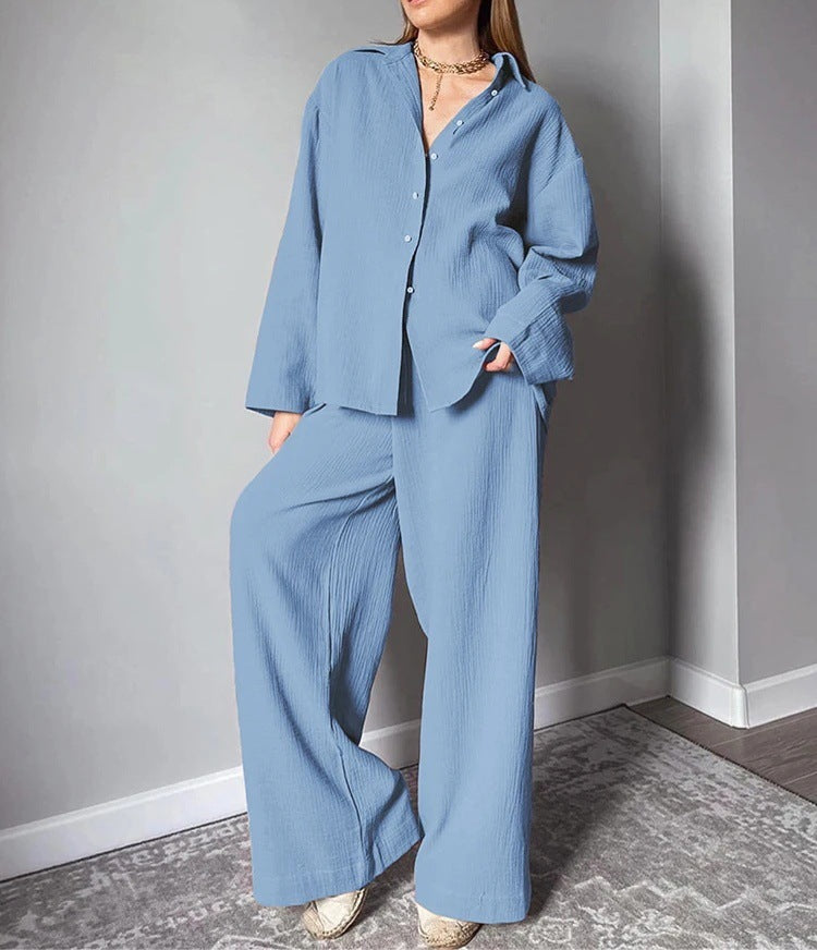 Damen Relaxed Fit Strukturierter Koordinierter Satz WW