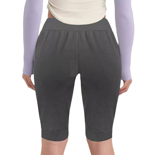 Damen bequeme Jersey-Shorts mit elastischem Bund und praktischen Seitentaschen WW