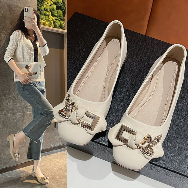 Damen Ballerinas mit dekorativer Schleifenapplikation und komfortabler Innensohle W&W