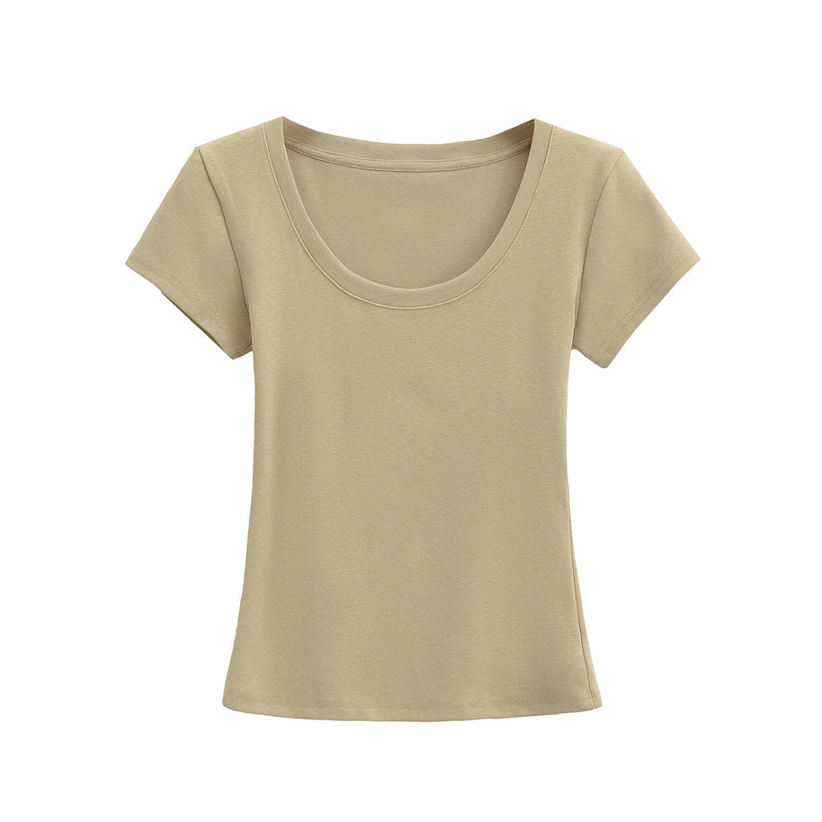 Damen Rundhals T-Shirt aus atmungsaktivem Material mit strukturierter Oberfläche WW