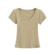 Damen Rundhals T-Shirt aus atmungsaktivem Material mit strukturierter Oberfläche WW