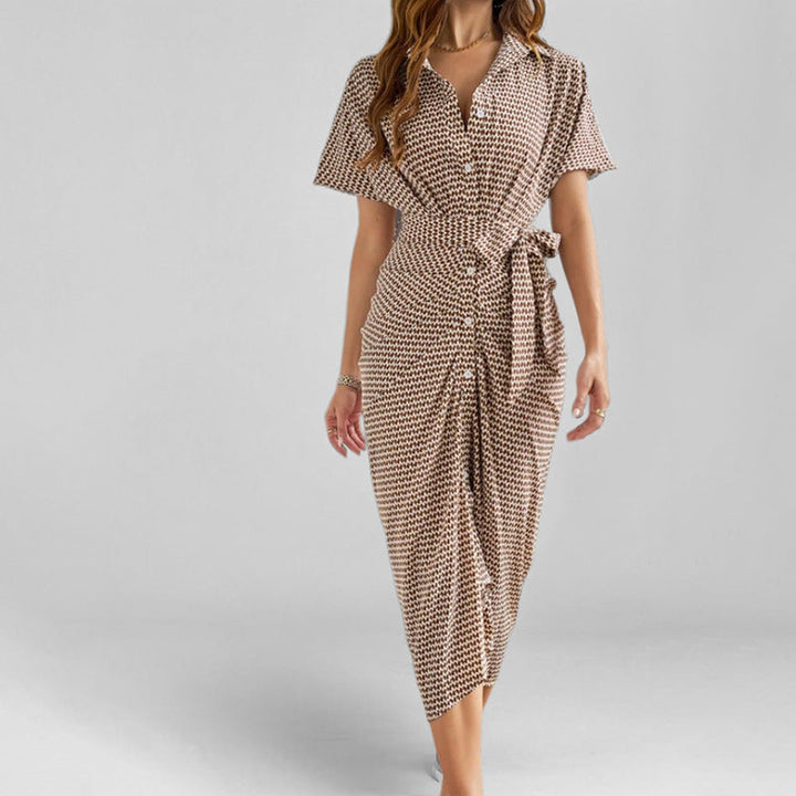 Damen Hemdblusenkleid mit tailliertem Schnitt W&W Mode