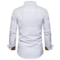 Herrenmode Kontrastdetails Knopf-Down Hemd WW