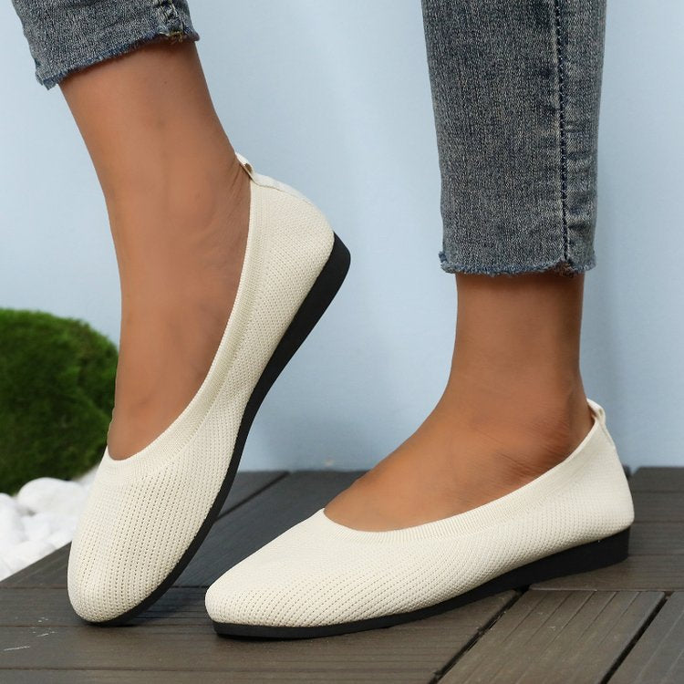 Damen bequeme Slip-On Ballerinas W&W