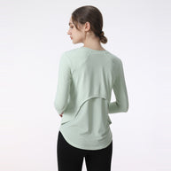 Damen Atmungsaktives Langarm-Sportshirt mit UV-Schutz und feuchtigkeitsableitender Technologie WW