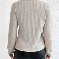 WW | V-Ausschnitt-Crossover-Pullover Für Mühelosen Stil Für Frauen
