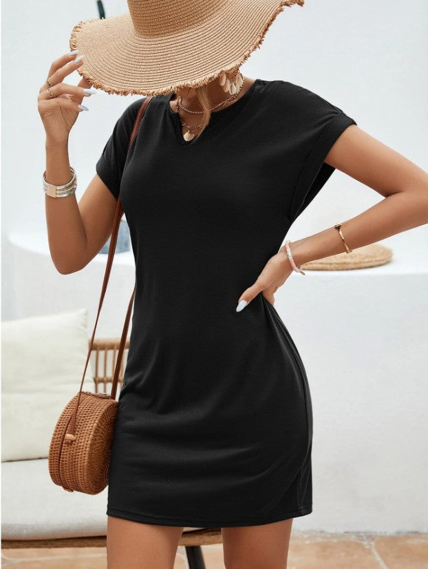 Damen Freizeit Stretch T-Shirt Kleid WW