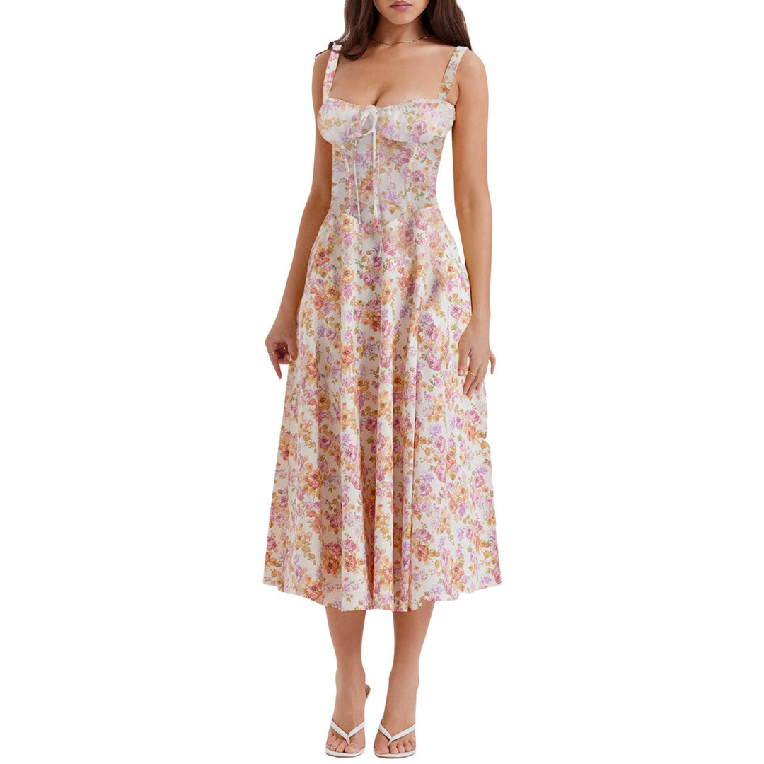 W&W Mode | Gedrucktes Blumenkleid Korsettmodell