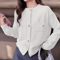 Damen Strickjacke mit eleganten Knopfdetails und praktischen Taschen WW