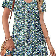 Damen Kurzarm Freizeitkleid WW