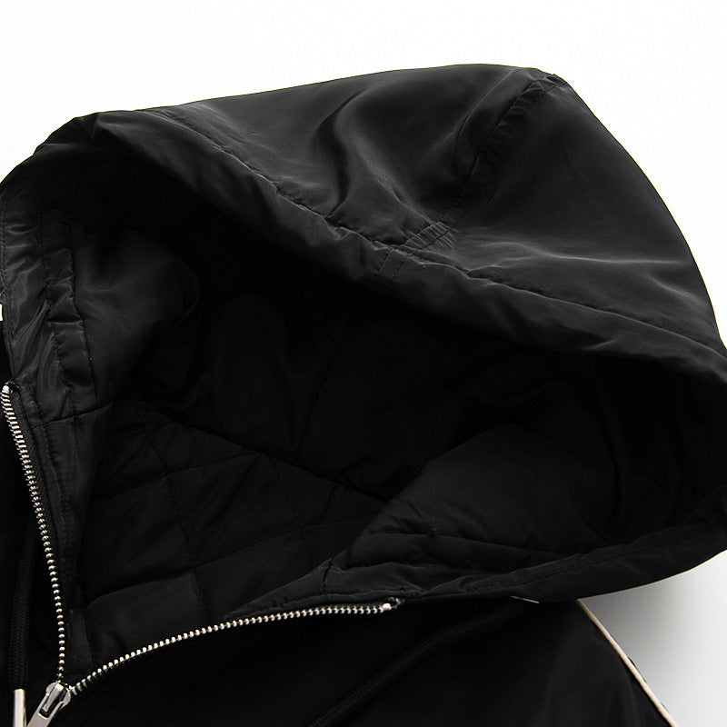 Damen sportliche Übergangsjacke mit Kapuze und seitlichen Reißverschlüssen WW