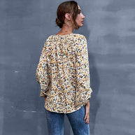 Damen Bluse mit floralem Design und eleganten Puffärmeln WW