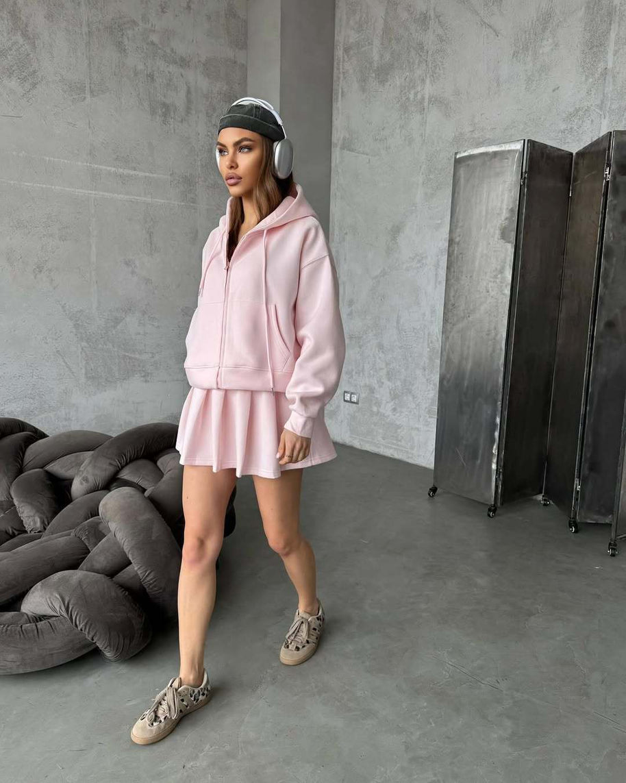 Damen Sportives Hoodie und Rock Set WW