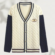 Damen Strickcardigan mit V-Ausschnitt und raffiniertem Muster WW