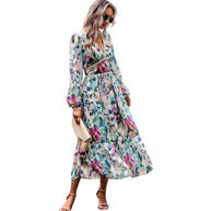 Damen Midikleid mit asymmetrischer Besatz und tiefem V-Ausschnitt WW