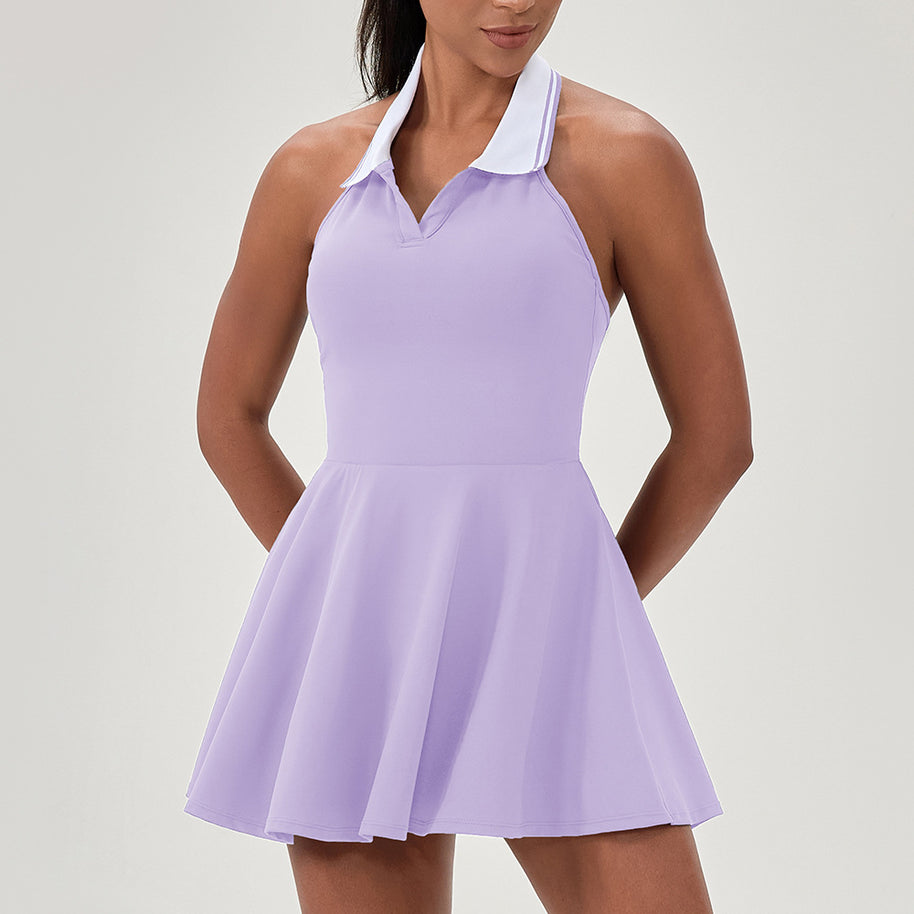 Damen Sportliches Tennis-Kleid mit abnehmbaren Trägern und atmungsaktivem Material WW
