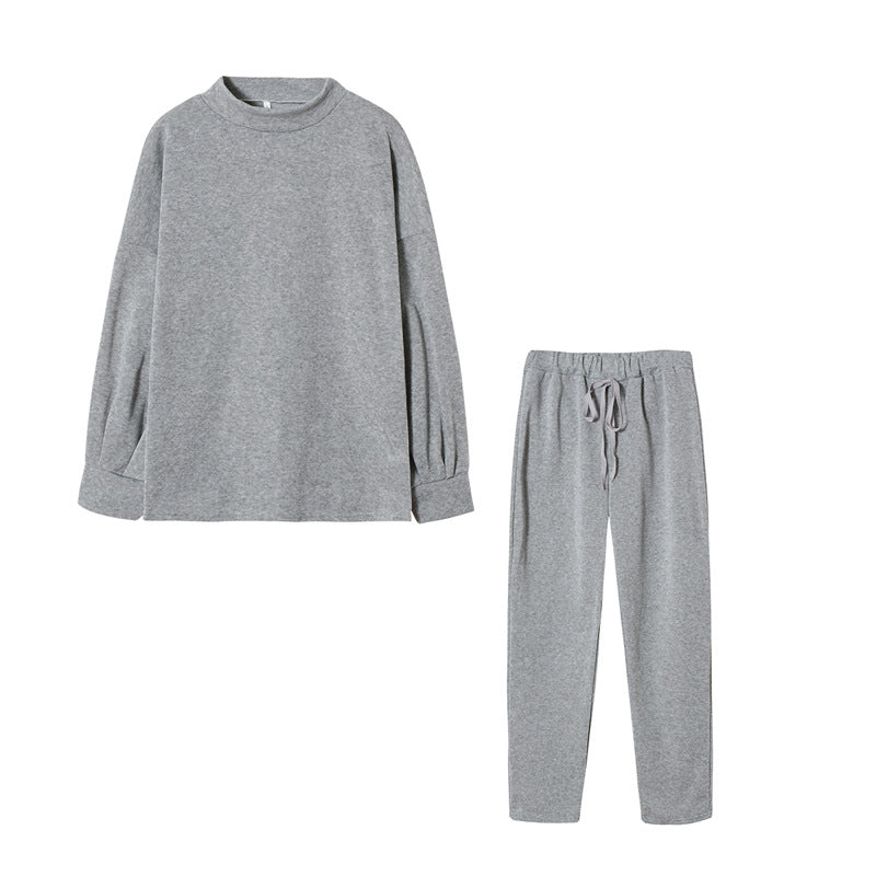 Damen Sportliches Jogginganzug-Set mit komfortablem Schnitt und hohem Kragen WW