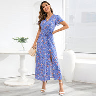 Damen Wickelmaxikleid W&W