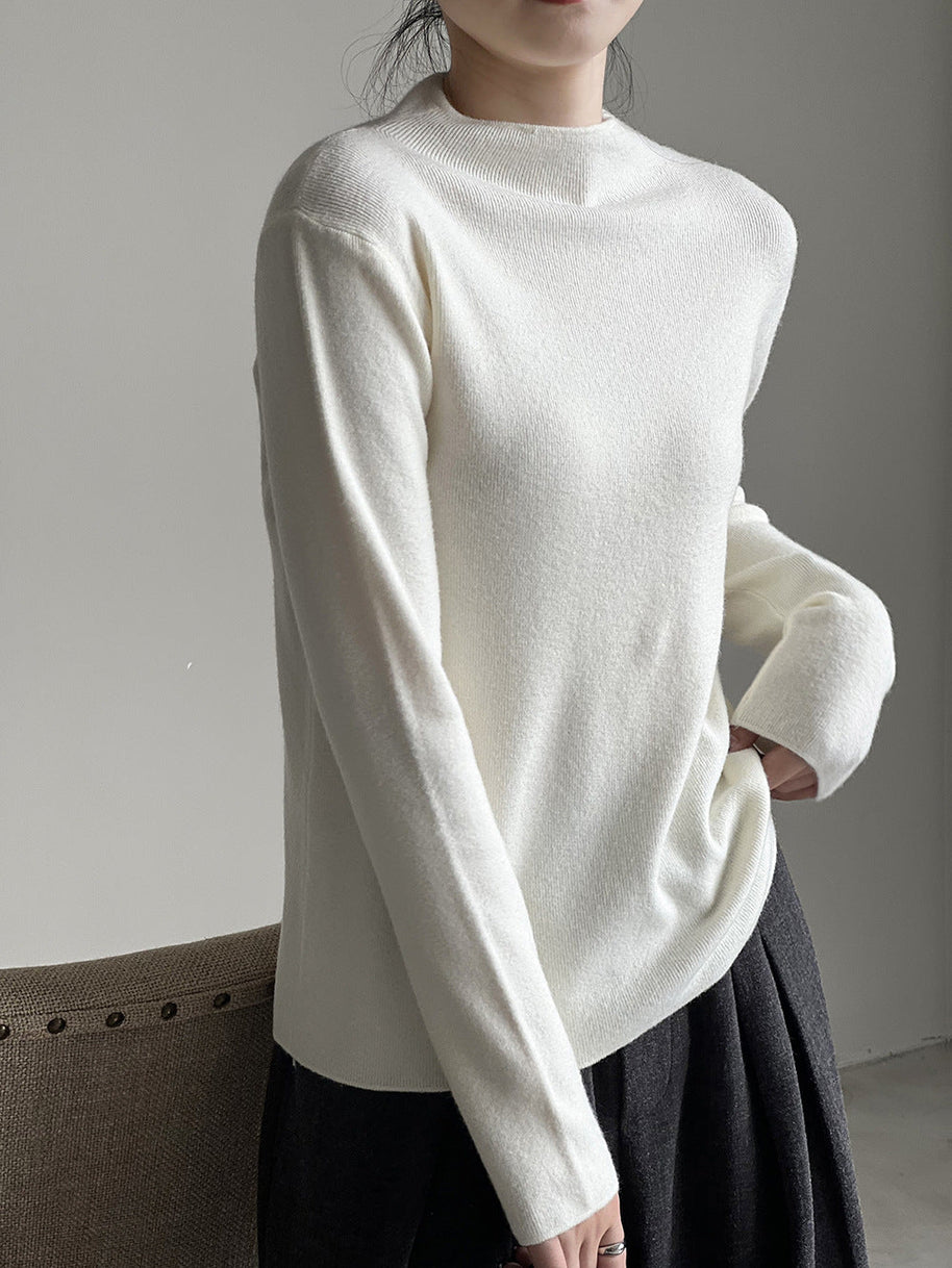 WW Halbturtleneck gebürsteter Soft-Touch-Pullover