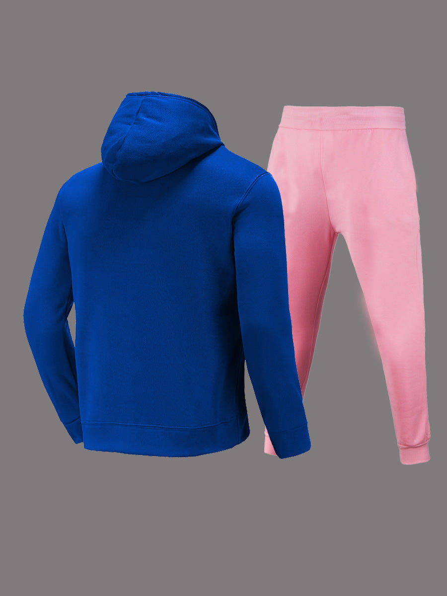 Damen bequemer Kapuzenpullover und Jogginghose Set mit auffälligem Auto-Motiv WW