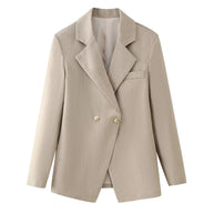 Damen eleganter, doppelreihiger Blazer mit klassischem Revers WW
