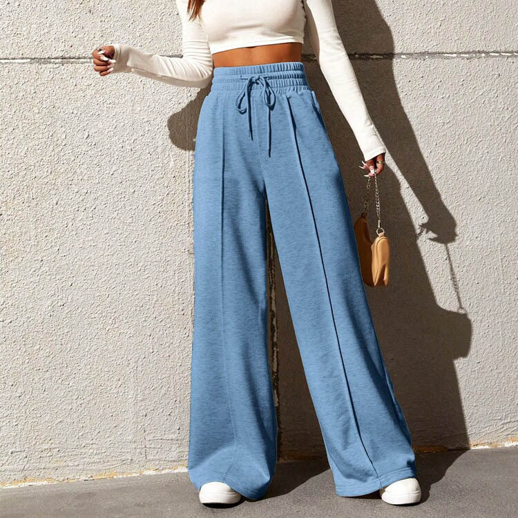 Damen Bequeme und elegante Lounge-Hose mit hohem Bund und praktischen Taschen WW