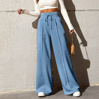Damen Bequeme und elegante Lounge-Hose mit hohem Bund und praktischen Taschen WW