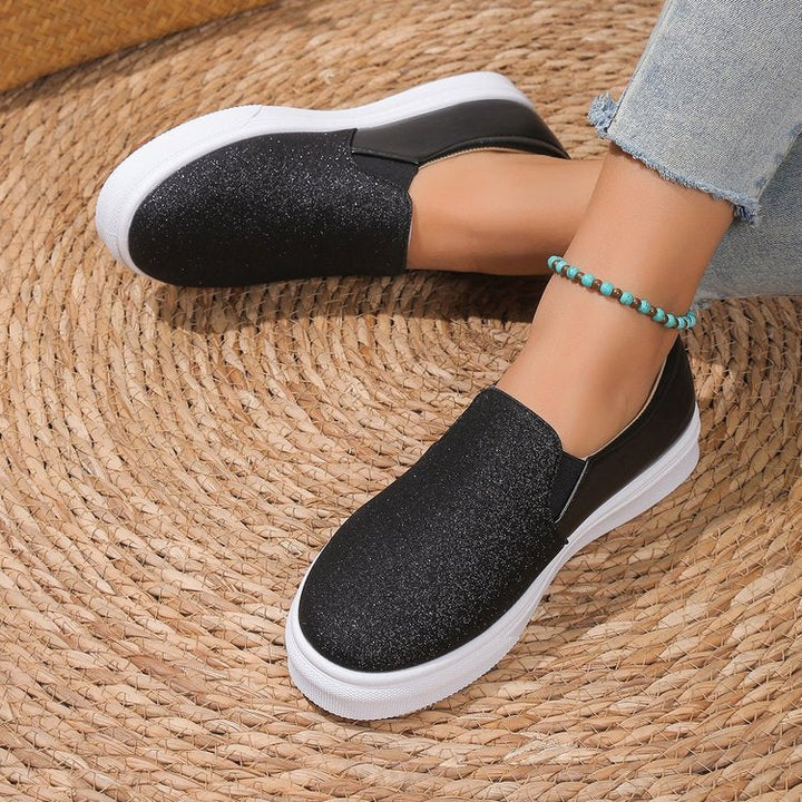 Damen Glitzer-Slip-On Sneakers W&W Mode