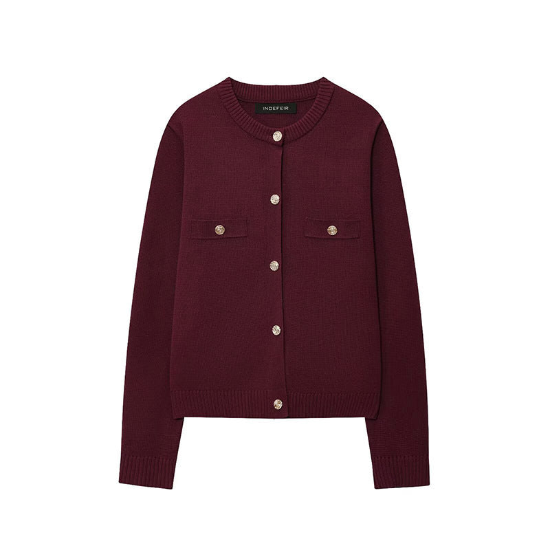 Damen Strickjacke mit Knopfdetails und praktischen Taschen WW