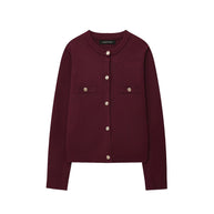 Damen Strickjacke mit Knopfdetails und praktischen Taschen WW