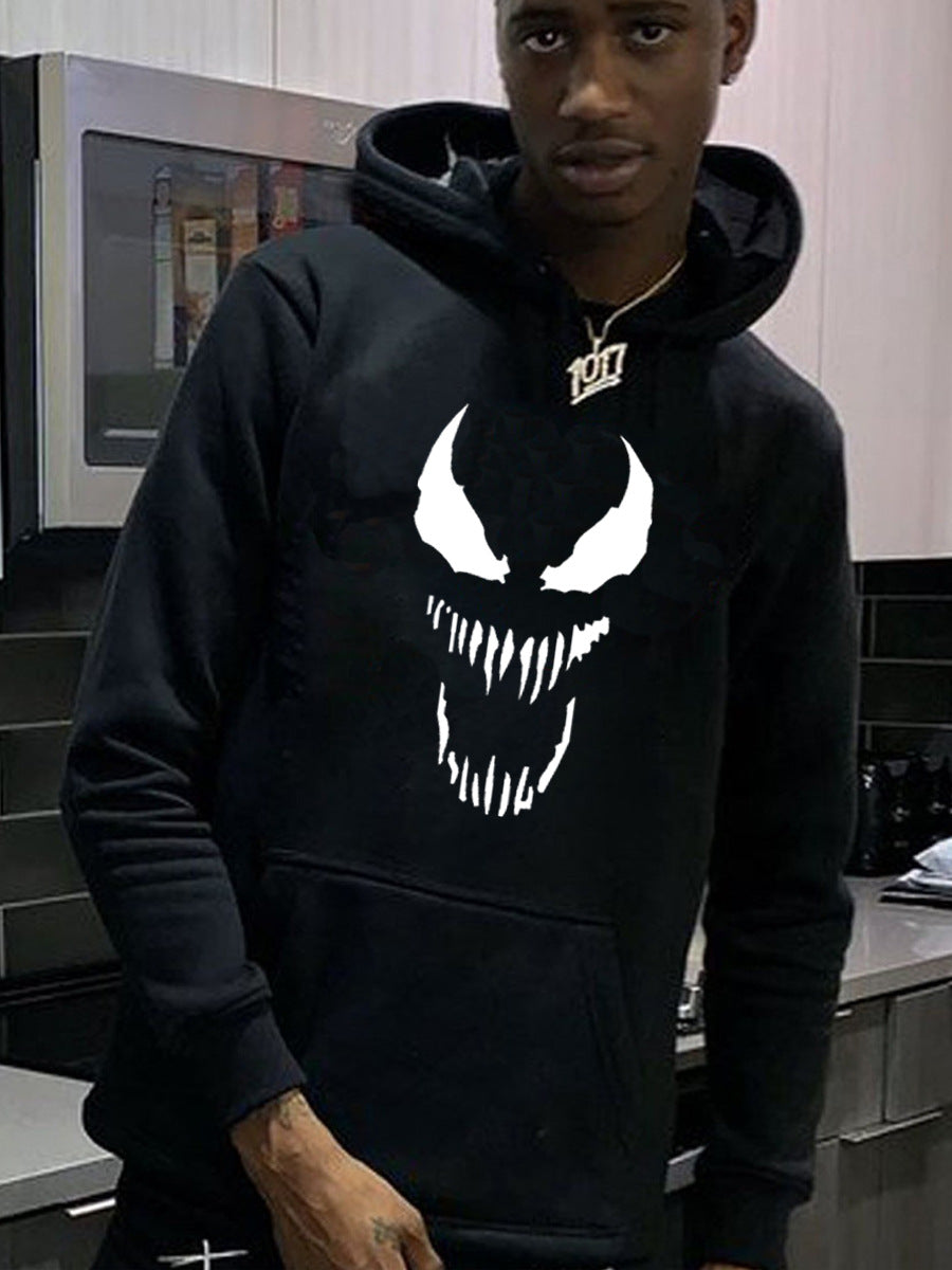 Herren Kapuzenpullover mit auffälligem Monster-Print WW