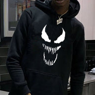 Herren Kapuzenpullover mit auffälligem Monster-Print WW