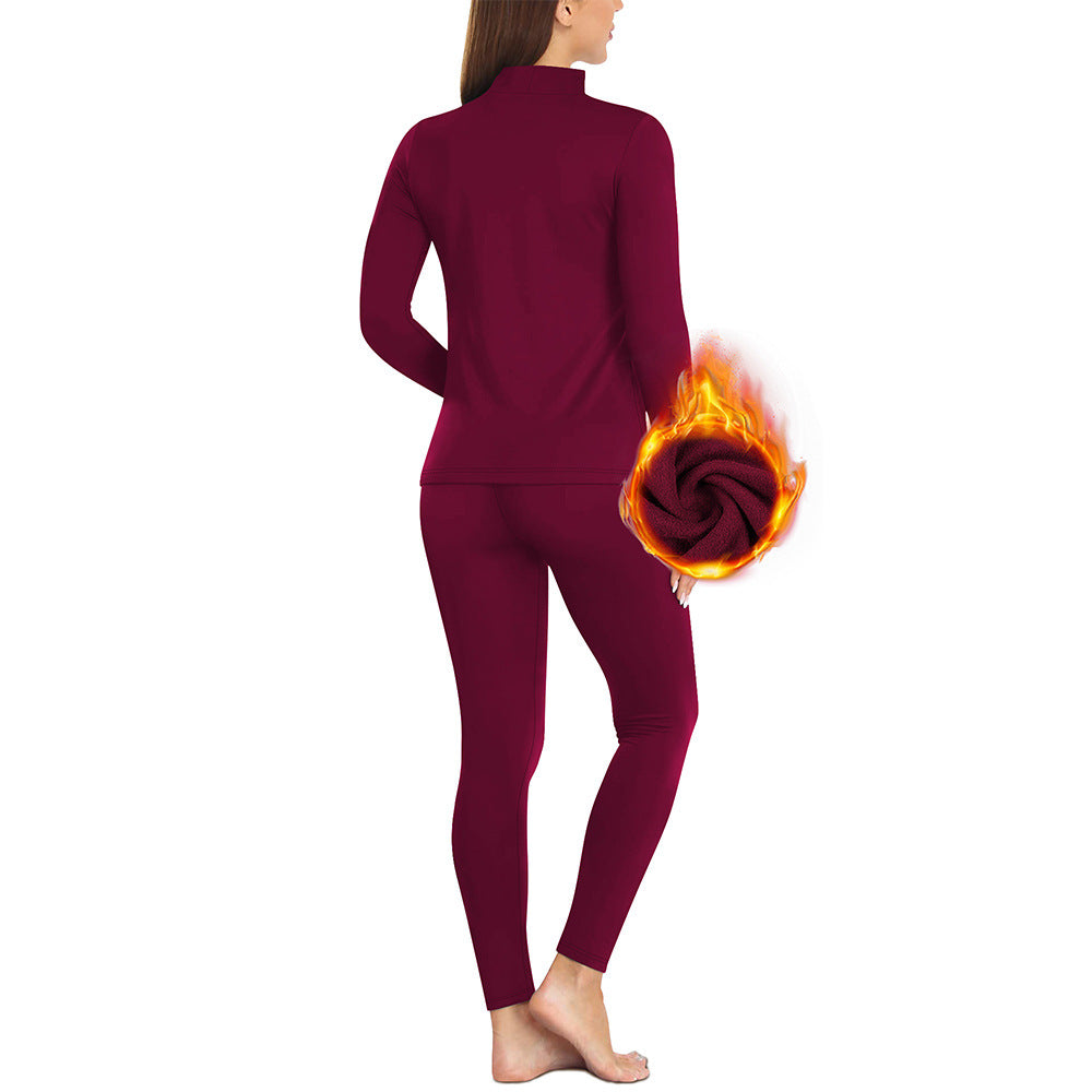 Damen Thermo Funktionsset mit hohem Kragen und langen Ärmeln WW