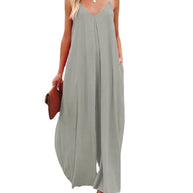Damen Maxikleid mit schmalen Spagettiträgern und luftiger A-Linien-Silhouette WW