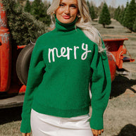 Damen Rollkragenpullover mit lustigem Weihnachtsmotiv WW