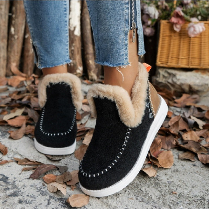 Damen bequeme Fleece-Hausschuhe mit warmem Innenfutter und rutschfester Sohle WW