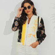 Damen sportliche Bomberjacke mit tierischem Print WW