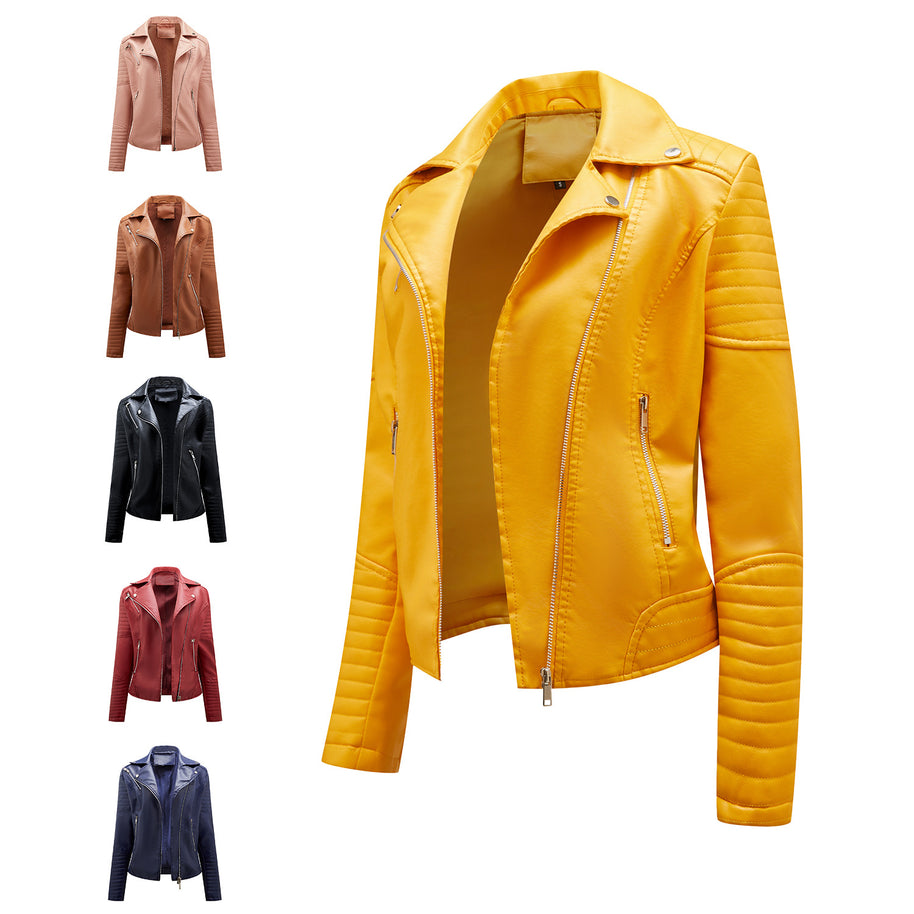 Damen Bikerjacke mit modischen Steppdetails und asymmetrischem Reißverschluss WW