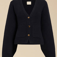 Damen Strickjacke mit tiefem V-Ausschnitt und praktischen Taschen WW