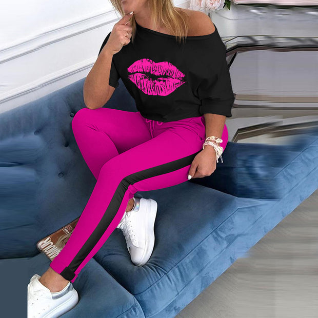Damen Sportleggings im modernen Color-Block-Design mit elastischem Bund und hoher Taille WW