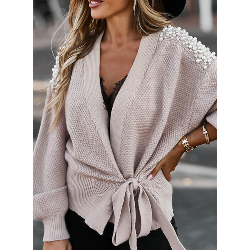 WW | Offene Front Binden Front Strickjacke Pullover