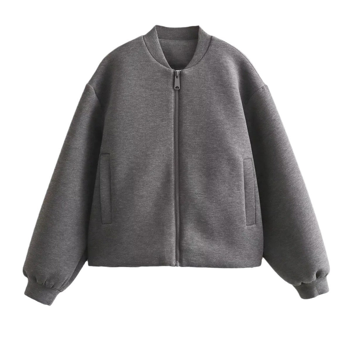 Damen sportliche Zip-Jacke mit weitem Schnitt WW