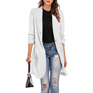 Damen Stretchiger Blazer mit modernem Schnitt und Taschen WW