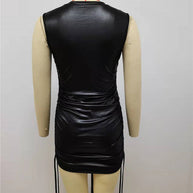 WW | Bodycon Rundhals Ärmellose Mini Kleid