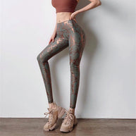 Damen Sportleggings im Schlangenprint mit hohem Bund WW