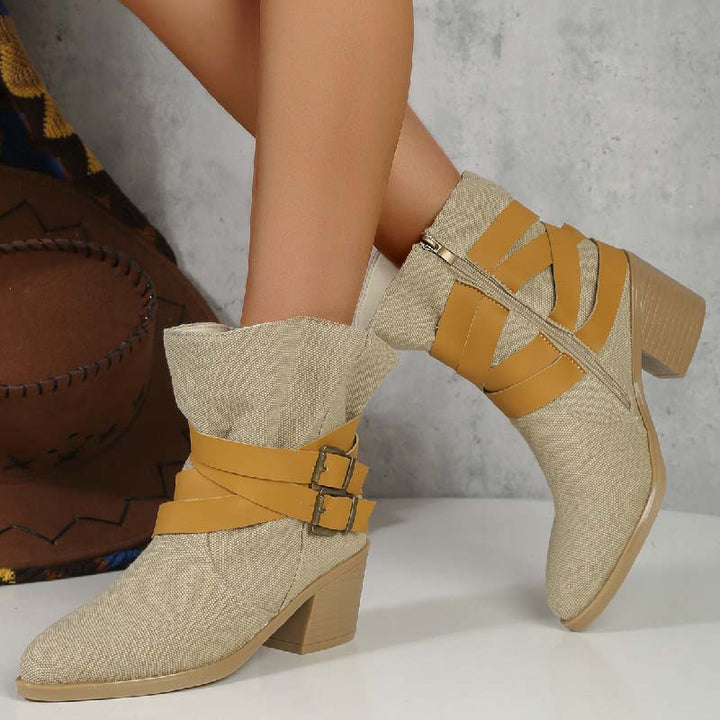 W&W Mode | Vintage-Stiefel Mit Klobigem Absatz