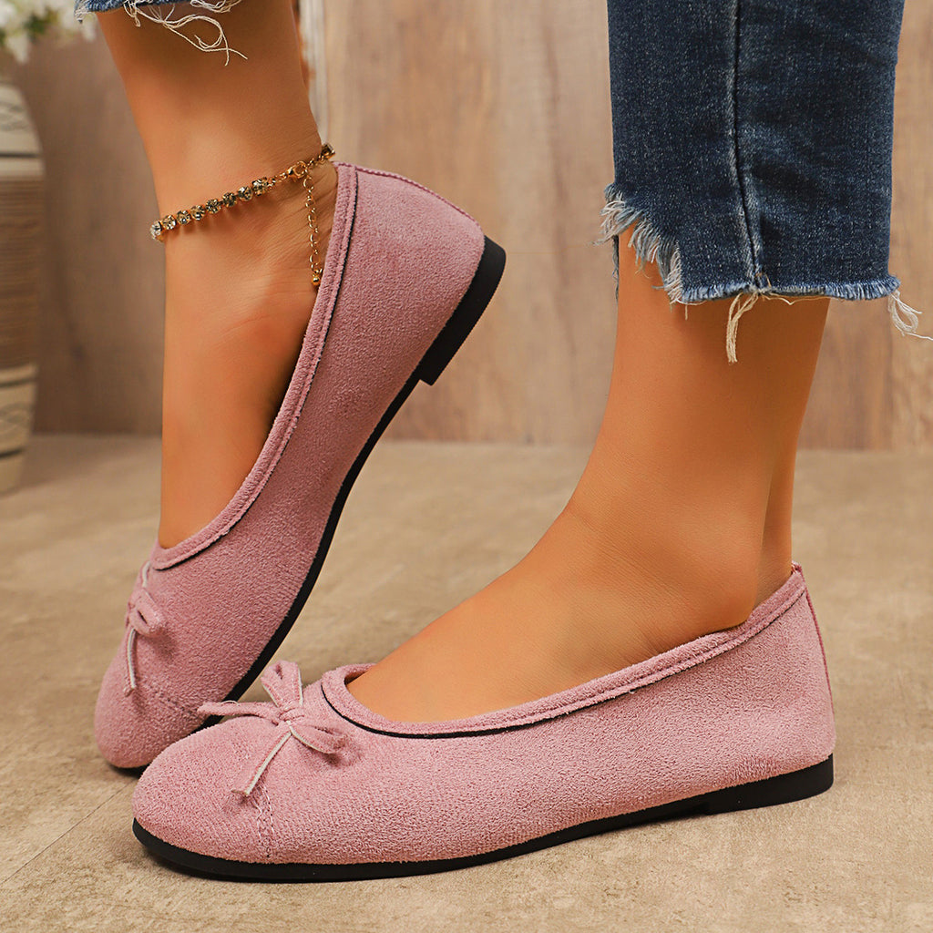 Femme Elegante Ballerina Flats mit Schleifendetail WW