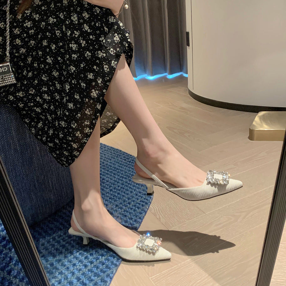 Damen Sling-Pumps mit eleganter Perlenapplikation WW